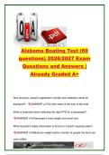 Alabama Boating Test 2026&sol;2027 &ndash; 60 Exam Questions & Answers &vert; Boating Laws&comma; PFDs&comma; PWC&comma; Navigation & Safety &vert; Alabama Marine Police