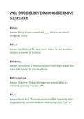 WGU C190 BIOLOGY EXAM COMPREHENSIVE&NewLine;STUDY GUIDE