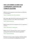 WGU C201 BUSINESS ACUMEN EXAM&NewLine;COMPREHENSIVE QUESTIONS AND&NewLine;COMPLETE SOLUTIONS&NewLine;