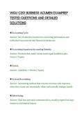 WGU C201 BUSINESS ACUMEN EXAMPREP&NewLine;TESTED QUESTIONS AND DETAILED&NewLine;SOLUTIONS&NewLine;