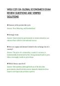 WGU C211 OA GLOBAL ECONOMICS EXAM&NewLine;REVIEW QUESTIONS AND VERIFIED&NewLine;SOLUTIONS&NewLine;