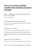 WGU C211 OA GLOBAL ECONOMICS&NewLine;EXAMPREP TESTED QUESTIONS AND DETAILED&NewLine;SOLUTIONS&NewLine;