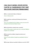 CHILD HEALTH NURSING UPDATED EDITION&NewLine;CHAPTER 36 COMPREHENSIVE STUDY SHEET&NewLine;2026 SOLVED QUESTIONS PREMIUM BUNDLE&NewLine;