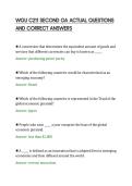 WGU C211 SECOND OA ACTUAL QUESTIONS&NewLine;AND CORRECT ANSWERS&NewLine;