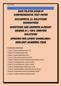 BASI PILATES COMPREHENSIVE EXAM III PRACTICE QUESTION BANK &vert; 175&plus; VERIFIED QUESTIONS & ANSWERS WITH DETAILED RATIONALES &vert; UPDATED 2026-2027 &vert; COMPLETE COVERAGE OF ALL BASI MODULES &vert; GRADED A&plus;