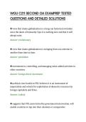 WGU C211 SECOND OA EXAMPREP TESTED&NewLine;QUESTIONS AND DETAILED SOLUTIONS&NewLine;