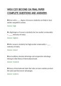 WGU C211 SECOND OA FINAL PAPER&NewLine;COMPLETE QUESTIONS AND ANSWERS