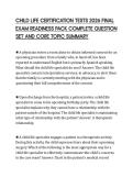 CHILD LIFE CERTIFICATION TESTS 2026 FINAL&NewLine;EXAM READINESS PACK COMPLETE QUESTION&NewLine;SET AND CORE TOPIC SUMMARY&NewLine;