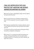 CHILD LIFE CERTIFICATION TESTS 2026&NewLine;PRACTICE TEST QUESTIONS AND DETAILED&NewLine;ANSWER EXPLANATIONS FULL REVIEW