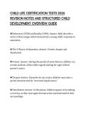 CHILD LIFE CERTIFICATION TESTS 2026&NewLine;REVISION NOTES AND STRUCTURED CHILD&NewLine;DEVELOPMENT OVERVIEW GUIDE&NewLine;