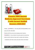 Classics 2902 Ancient Medicine Exam 3 2026&sol;2027 &ndash; 50&plus; Questions & Correct Answers &vert; Hippocrates&comma; Mesopotamia&comma; Medical Pluralism&comma; Gula&comma; Asu & Asipu