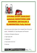 CPR&sol;RQI Exam 2026&sol;2027 &ndash; 100&plus; Questions & Answers &vert; Adult&comma; Child & Infant BLS&comma; CPR&comma; AED&comma; Choking&comma; Rescue Breathing & Team Dynamics