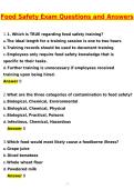 Food Safety Manager Test Newest 2026 Actual Questions and Correct Answers &lpar;Latest 2026 &sol; 2027 Update&rpar; Graded A&plus; 100&percnt; Guarantee Verified by Experts
