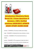 Introductory Chemistry Chapter 1 2026&sol;2027 &ndash; 30&plus; Questions & Answers &vert; Matter&comma; Atoms&comma; Elements&comma; Compounds&comma; States of Matter&comma; Energy & Scientific Method