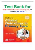 Test Bank for Hollier&grave;s Clinical Guidelines in Primary Care&comma; 5th Edition by kathy Baldridge