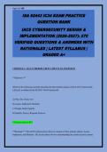 ISA 62443 IC34 IACS CYBERSECURITY DESIGN & IMPLEMENTATION EXAM PRACTICE QUESTION BANK &vert; 270&plus; VERIFIED QUESTIONS & ANSWERS WITH RATIONALES &vert; UPDATED 2026-2027 &vert; LATEST SYLLABUS &vert; GRADED A&plus;