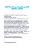 CISSP Cert Library Topic 5 Exam With Complete Answers