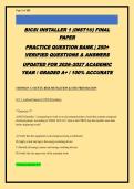 BICSI INSTALLER 1 &lpar;INST1&rpar; FINAL PAPER PRACTICE QUESTION BANK &vert; 260&plus; VERIFIED QUESTIONS & ANSWERS &vert; UPDATED 2026-2027 &vert; GRADED A&plus; &vert; 100&percnt; ACCURATE