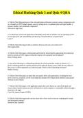 Ethical Hacking Quiz 3 and Quiz 4 Q&A