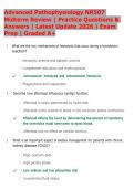 Advanced Pathophysiology NR 507 Midterm Review 2026 &vert; Practice Questions & Detailed Answer Explanations &vert; Exam Prep