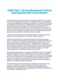 CISSP-Topic 1&comma; Security Management Practices Exam Questions With Correct Answers