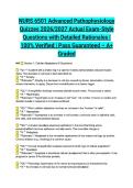 NURS 6501 Advanced Pathophysiology Quizzes 2026&sol;2027 Actual Exam-Style Questions with Detailed Rationales &vert; 100&percnt; Verified &vert; Pass Guaranteed &ndash; A&plus; Graded