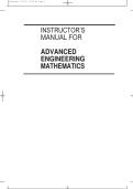 INSTRUCTOR&rsquo;S &NewLine;MANUAL FOR &NewLine;ADVANCED &NewLine;ENGINEERING &NewLine;MATHEMATICS