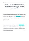 4Y051 CDC Vol&period;1&vert;Comprehensive&NewLine;Revision Questions With Verified&NewLine;Answers 2026