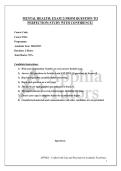 MENTAL HEALTH&colon; EXAM 2&vert; FROM QUESTION TO PERFECTION&vert; STUDY WITH CONFIDENCE&excl;