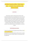 Certified Protection Officer &lpar;CPO&rpar; Exam &mdash; 2026 &mdash; Complete exam questions with correct answers