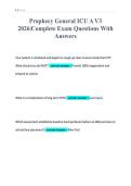 Prophecy General ICU A V3&NewLine;2026&vert;Complete Exam Questions With&NewLine;Answers