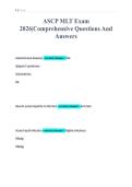 ASCP MLT Exam&NewLine;2026&vert;Comprehensive Questions And&NewLine;Answers