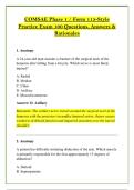 COMSAE Phase 1 &sol; Form 115-Style &NewLine;Practice Exam 100 Questions&comma; Answers & &NewLine;Rationales 