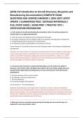 &lbrack;AFAB 110 Introduction to Aircraft Structures&comma; Blueprints and &NewLine;Manufacturing Documentation&rsqb; COMPLETE EXAM &NewLine;QUESTIONS AND VERIFIED ANSWERS &vert; 2026&ndash;2027 LATEST &NewLine;UPDATE &vert; GUARANTEED PASS &vert; DETAILED RATIONALES &vert; &NewLine;FULL STUDY GUIDE &vert; EXAM PREP &vert; PRACTICE TES