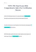 NFPA 70E Final Exam 2026&vert;&NewLine;Comprehensive Q&A For Certification&NewLine;Success