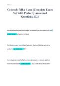Colorado NHA Exam &vert;Complete Exam&NewLine;Set With Perfectly Answered&NewLine;Questions 2026