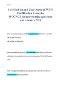 Certified Wound Care Nurse &lpar;CWCN&NewLine;Certification Exam&rpar; by&NewLine;WOCNCB &vert;comprehensive questions&NewLine;and answers 2026&NewLine;