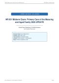 NR 601 Midterm Exam&colon; Primary Care of the Maturing&NewLine;and Aged Family 2026 UPDATE