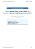 NR 601 Midterm Exam &ndash; Primary Care of the&NewLine;Maturing and Aged Family Practicum 2026 UPDATE