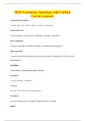 D432 Vocabulary Questions with Verified&NewLine;Correct Answers