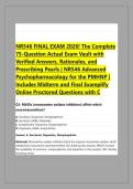 NR546 FINAL EXAM 2026&excl; The Complete 75-Question Actual Exam Vault with Verified Answers&comma; Rationales&comma; and Prescribing Pearls &vert; NR546 Advanced Psychopharmacology for the PMHNP &vert; Includes Midterm and Final Examplify Online Proctored Questions with C