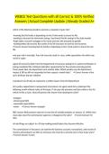 WEBCE Test Questions with all Correct & 100&percnt; Verified Answers &vert;Actual Complete Update &vert;Already Graded A&plus;