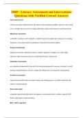 D689 - Literacy Assessment and Interventions&NewLine;Questions with Verified Correct Answers