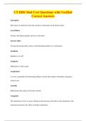 CT DDS Med Cert Questions with Verified&NewLine;Correct Answers