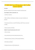 CT DDS Med Cert JM Questions with Verified&NewLine;Correct Answers