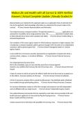 Webce Life and Health with all Correct & 100&percnt; Verified Answers &vert;Actual Complete Update &vert;Already Graded A&plus;