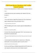 FMS Exam Review Questions with Verified&NewLine;Correct Answers