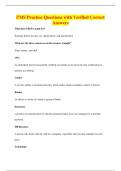 FMS Practice Questions with Verified Correct&NewLine;Answers