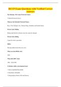 HCCP Exam Questions with Verified Correct&NewLine;Answers