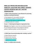RNSG 1517 Protection and Regulation Semester 1 Questions and Correct Answe